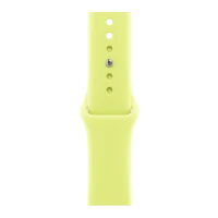 Apple Watch SE 3, GPS+Cellular, 40mm, Starlight Aluminum Case with Neon Yellow Sport Band - S/M