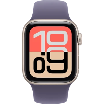 Apple Watch SE 3, GPS+Cellular, 40mm, Starlight Aluminum Case with Purple Fog Sport Band - M/L