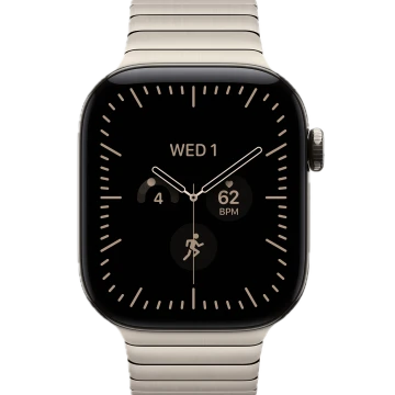  Apple Watch Series 12, 42mm, Natural Titanium Case with Natural Link Bracelet (MJNX4)
