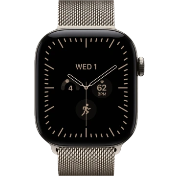  Apple Watch Series 12, 42mm, Natural Titanium Case with Natural Milanese Loop (MJNL4)