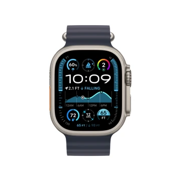 Apple Watch Ultra 2 (2024) GPS + Cellular, 49 мм, корпус из бежевого титана, ремешок Ocean тёмно-синего цвета