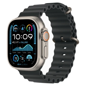 Apple Watch Ultra 2 (2024) GPS + Cellular, 49 мм, корпус из бежевого титана, ремешок Ocean чёрного цвета