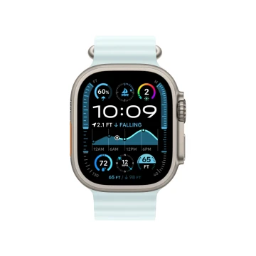 Apple Watch Ultra 2 (2024) GPS + Cellular, 49 мм, корпус из бежевого титана, ремешок Ocean голубого цвета