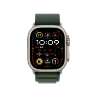 Apple Watch Ultra 2 (2024) GPS + Cellular, 49 мм, корпус из бежевого титана, ремешок Alpine тёмно-зелёного цвета, L