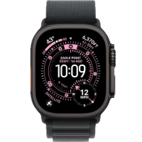 Apple Watch Ultra 3, 49mm, Black Titanium, Alpine Loop, Black - L
