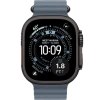 Apple Watch Ultra 3, 49mm, Black Titanium, Ocean Band, Anchor Blue
