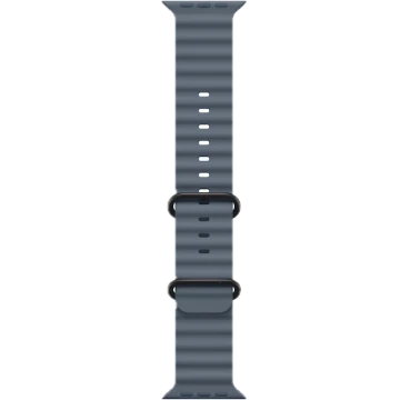 Apple Watch Ultra 3, 49mm, Black Titanium, Ocean Band, Anchor Blue