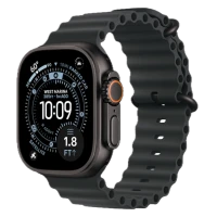 Apple Watch Ultra 3, 49mm, Black Titanium, Ocean Band, Black