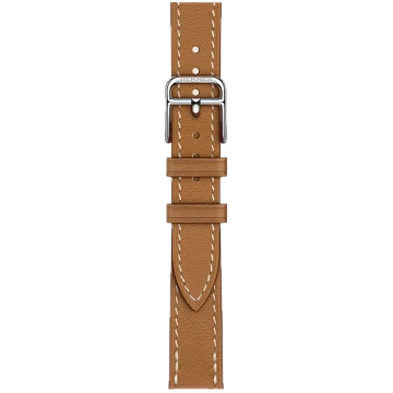 Apple Watch Hermes Series 10 42mm, Silver Titanium, Attelage Single Tour, Gold
