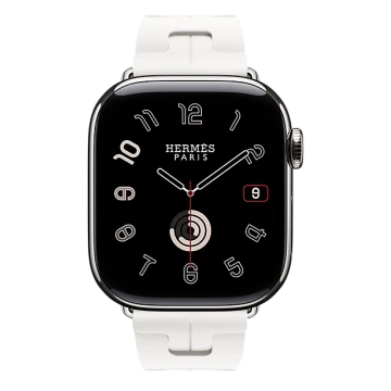 Apple Watch Hermes 11, 42mm, Silver, Kilim Single Tour Deployment Buckle, Blanc 