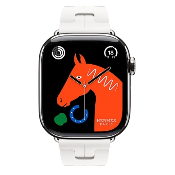 Apple Watch Hermes 11, 42mm, Silver, Kilim Single Tour Deployment Buckle, Blanc 