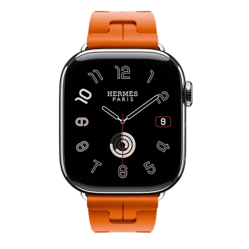 Apple Watch Hermes 11, 42mm, Silver, Kilim Single Tour Deployment Buckle, Orange