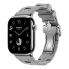 Apple Watch Hermes 11, 46mm, Silver, Kilim Single Tour Deployment Buckle, Gris 