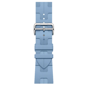Apple Watch Hermes 11, 42mm, Silver, Kilim Single Tour Deployment Buckle, Bleu Pastel