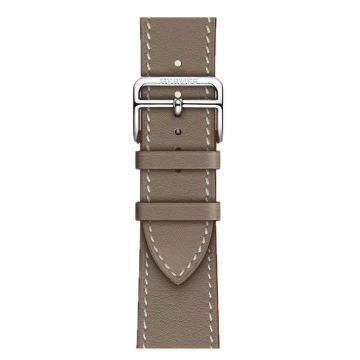 Apple Watch Hermes Series 10 46mm, Silver Titanium, Leather Single Tour, Etoupe