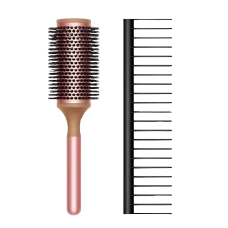 Расческа-брашинг Dyson Round Brush + Detangling Comb, Pale Rose/Black