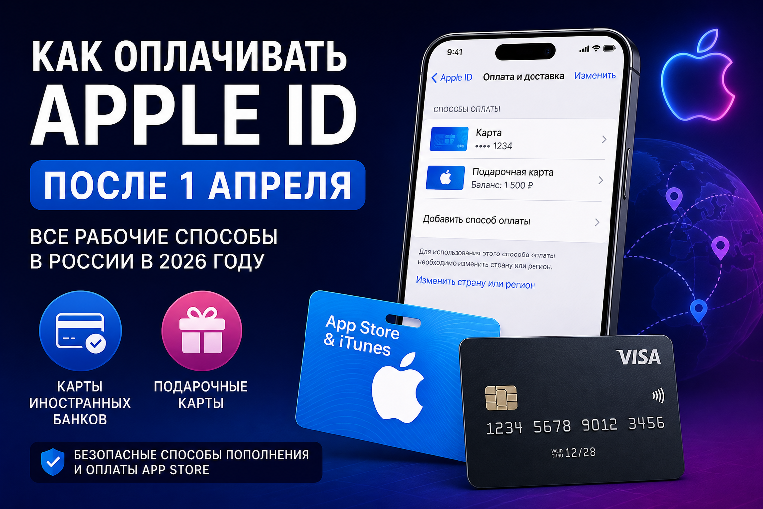 Оплата Apple ID 2026